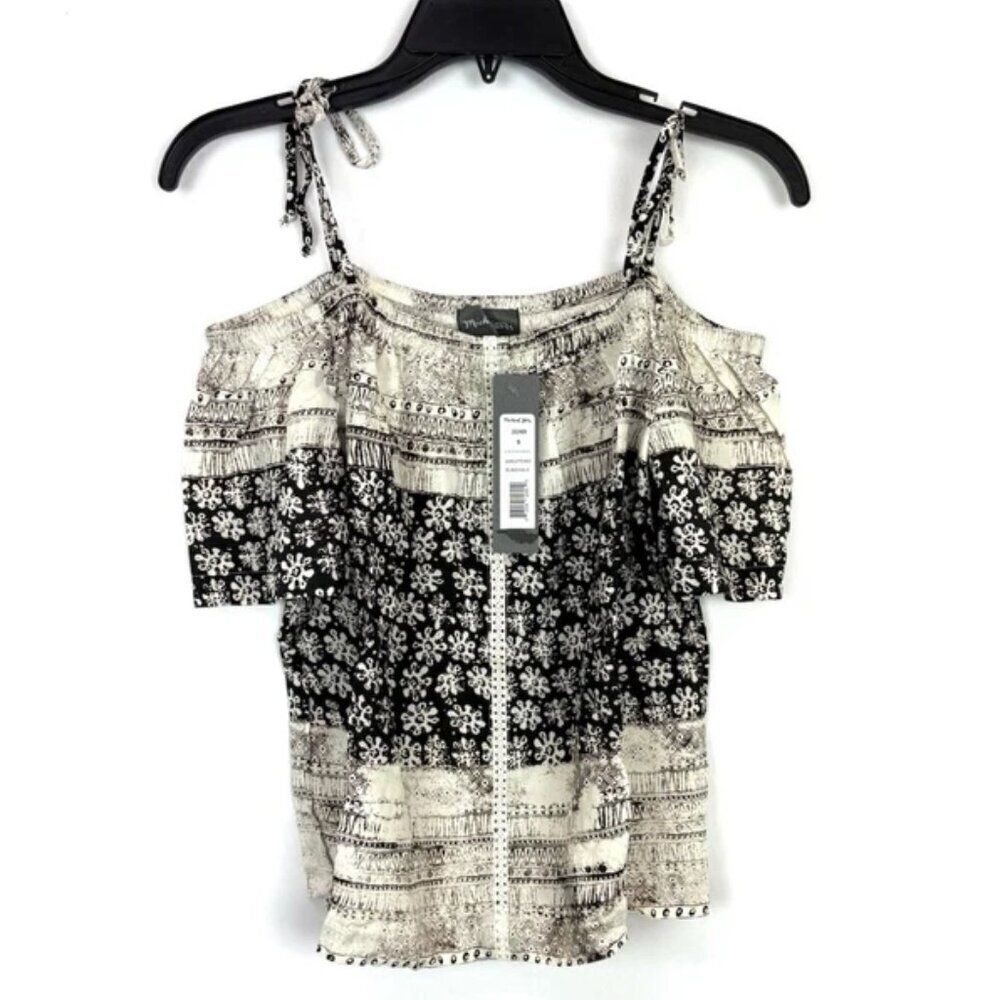 Michael Stars Women’s Black/Cream Top Size Small